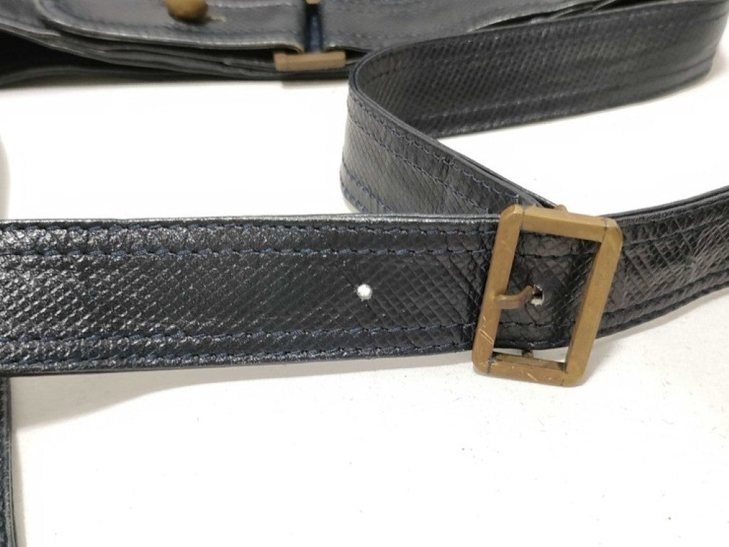 BOTTEGA VENETA ボッテガヴェネタ ショルダーバッグ ネイビー系 キャンバス レザー レディース
