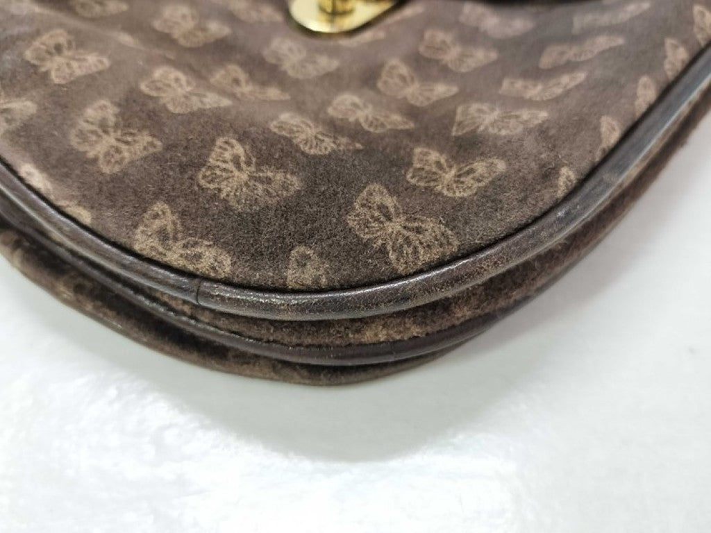 BOTTEGA VENETA ボッテガヴェネタ ショルダーバッグ ブラウン系 スエード レザー レディース バタフライ