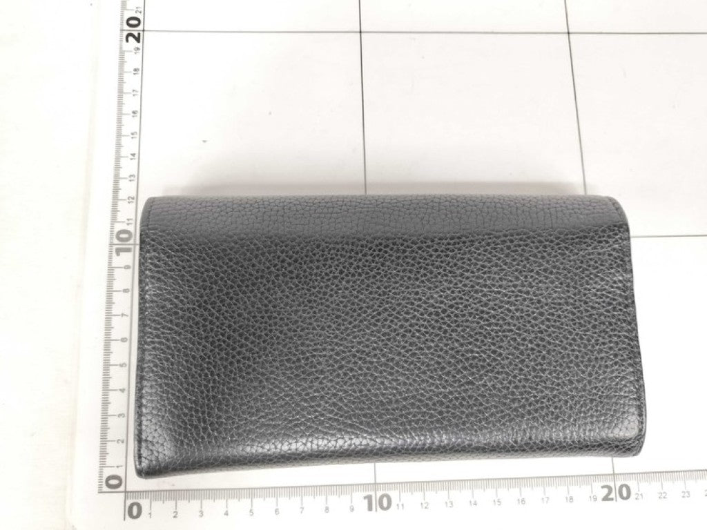 GUCCI グッチ 長財布 インターロッキングG 598206 ブラック系 レザー ユニセックス 二つ折り 美品
