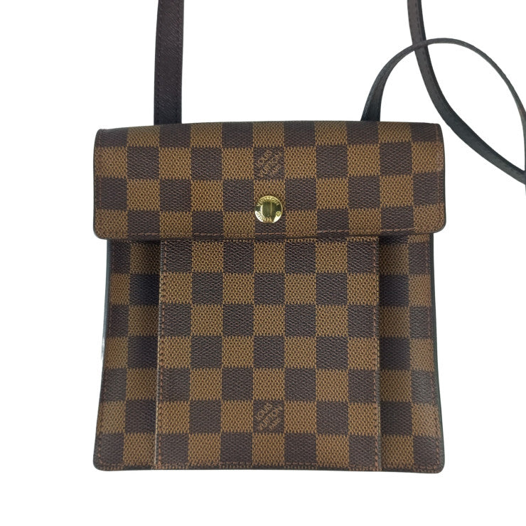 LOUIS VUITTON ルイヴィトン ショルダーバッグ ピムリコ N45272 エベヌ系 ダミエ ユニセックス ゴールド金具 美品