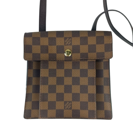 LOUIS VUITTON ルイヴィトン ショルダーバッグ ピムリコ N45272 エベヌ系 ダミエ ユニセックス ゴールド金具 美品