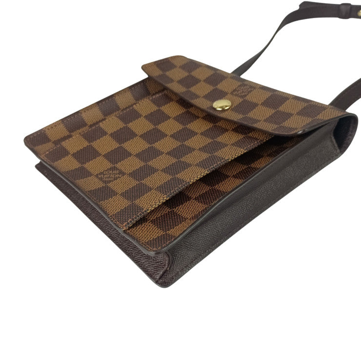 LOUIS VUITTON ルイヴィトン ショルダーバッグ ピムリコ N45272 エベヌ系 ダミエ ユニセックス ゴールド金具 美品