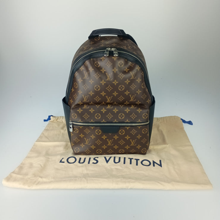 LOUIS VUITTON ルイヴィトン リュックサック ディスカバリー バックパック M46684 ブラウン系 モノグラム マカサー ユニセックス シルバー金具 美品