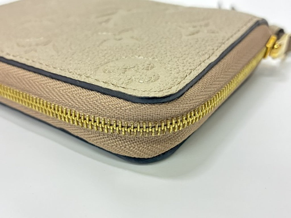 LOUIS VUITTON ルイヴィトン コインケース ジッピーコインパース M68696 トゥルトレール（ベージュ系） モノグラムアンプラント ユニセックス 美品
