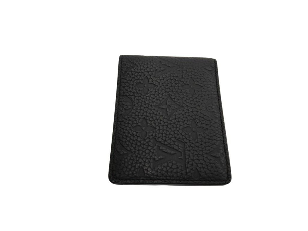 LOUIS VUITTON ルイヴィトン 二つ折り財布 ポルトフォイユ ミュルティプル M82072 ブラック系 トリヨンレザー メンズ モノグラム 美品
