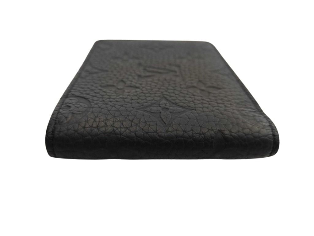 LOUIS VUITTON ルイヴィトン 二つ折り財布 ポルトフォイユ ミュルティプル M82072 ブラック系 トリヨンレザー メンズ モノグラム 美品