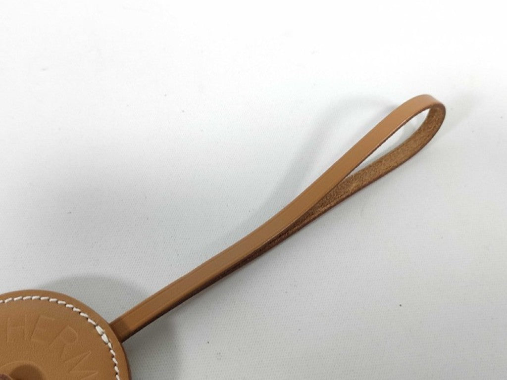 HERMES エルメス バッグチャーム パドックフロット ナチュラルサブレ/ローズアザレ/マラカイト系 ヴァッシュハンター レザー レディース 新品未使用展示品