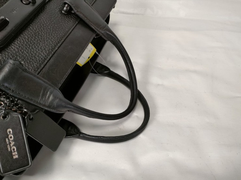 COACH コーチ ハンドバッグ 34408 ブラック系 レザー レディース 美品