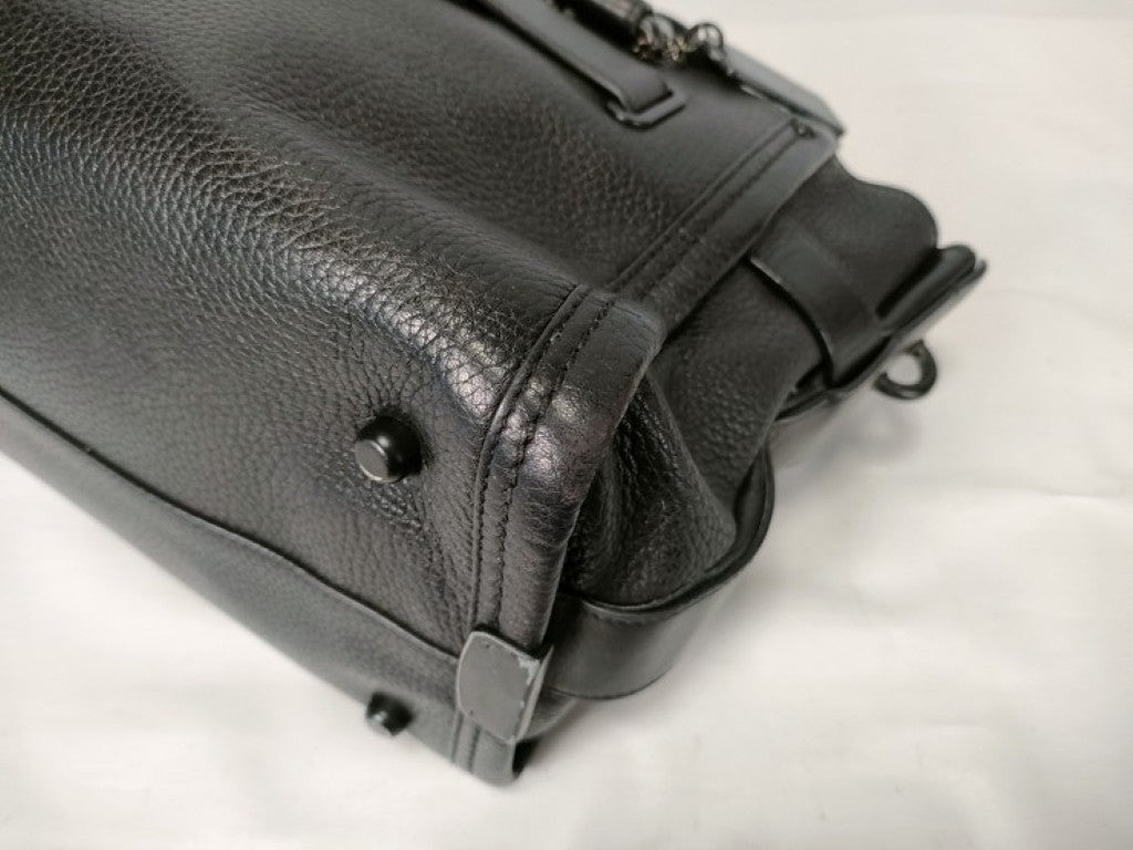 COACH コーチ ハンドバッグ 34408 ブラック系 レザー レディース 美品