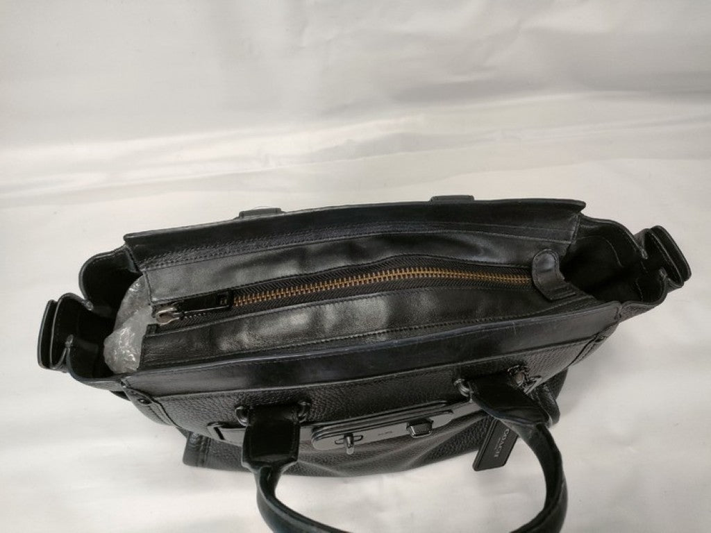 COACH コーチ ハンドバッグ 34408 ブラック系 レザー レディース 美品