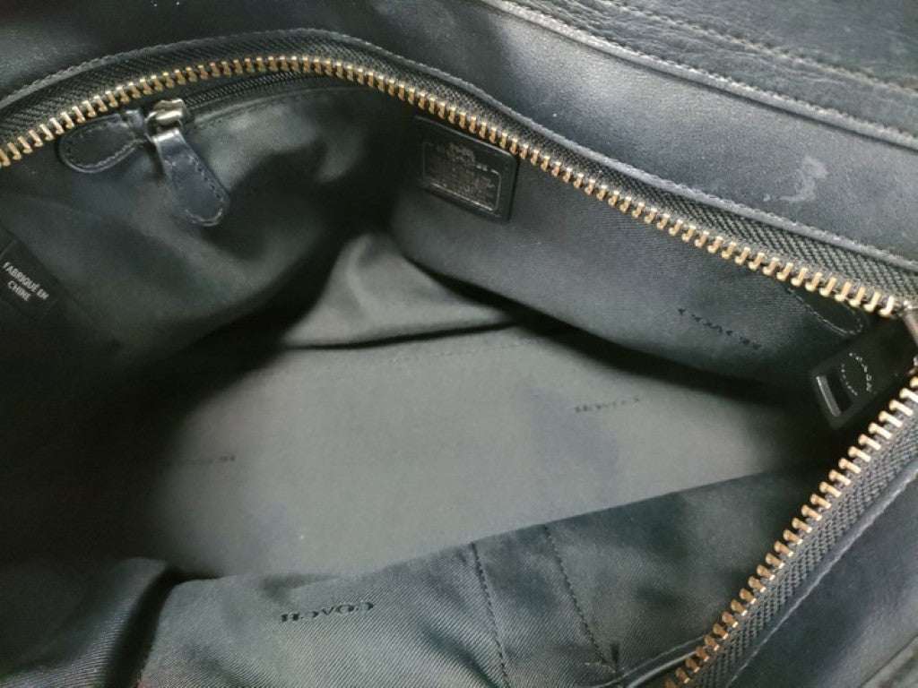 COACH コーチ ハンドバッグ 34408 ブラック系 レザー レディース 美品