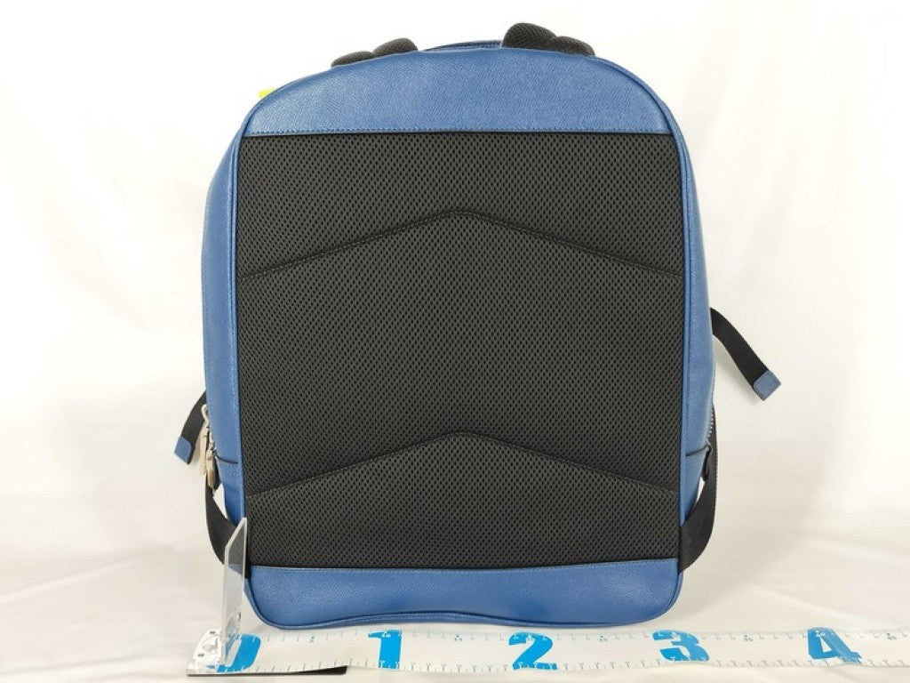 COACH コーチ リュックサック ケネディ 54857 ブルー系 レザー メンズ バックパック シルバー金具 美品