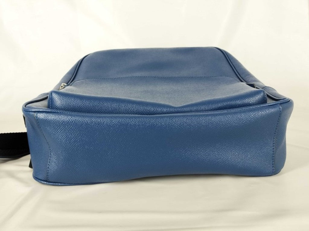 COACH コーチ リュックサック ケネディ 54857 ブルー系 レザー メンズ バックパック シルバー金具 美品