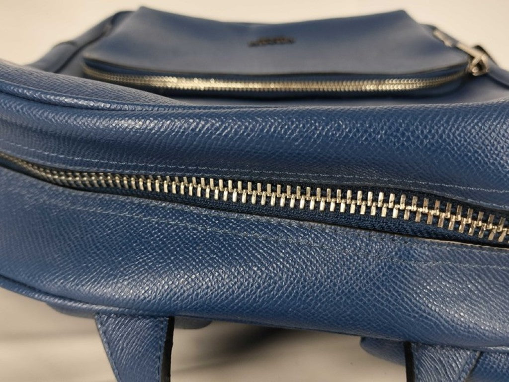 COACH コーチ リュックサック ケネディ 54857 ブルー系 レザー メンズ バックパック シルバー金具 美品
