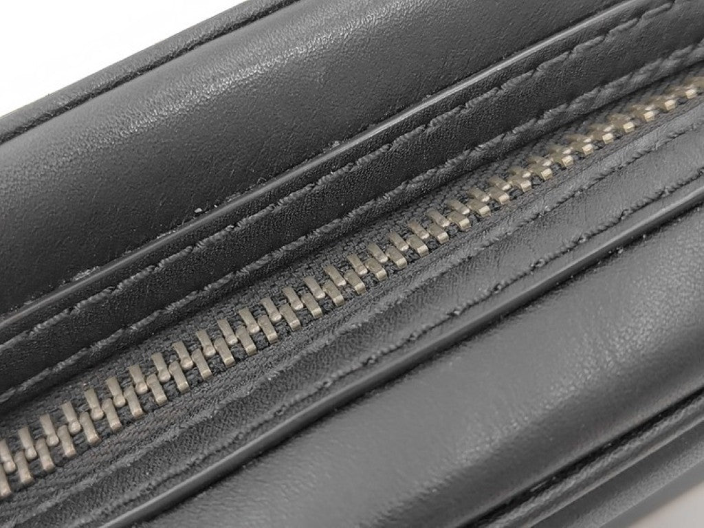 COACH コーチ セカンドバッグ スモール トラベル キット CAT30 ブラック系 レザー メンズ 美品