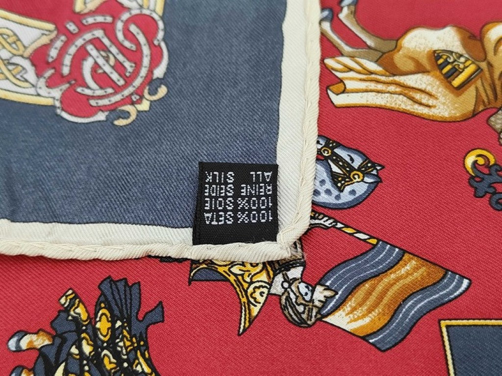 Christian Dior クリスチャン ディオール スカーフ マルチカラー系 シルク100％ レディース ムッシュディオール ヴィンテージ 総柄 美品