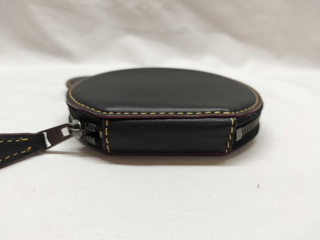 COACH コーチ コインケース ディズニーコラボコインケース F59071 ブラック系 レザー レディース ミッキーモチーフ 美品
