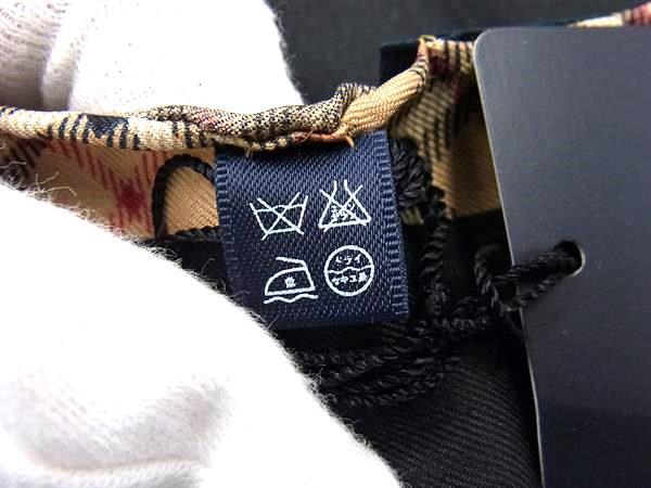 BURBERRY バーバリー スカーフ ポケットチーフ ZHG02 129 09 ブラック マルチカラー シルク100% レディース ノバチェック ハンカチーフ 超美品