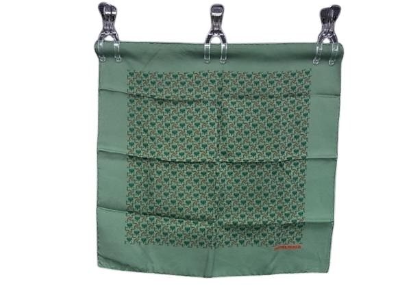 HERMES エルメス ハンカチーフ ポケットチーフ カレ42 マルチカラー シルク100% ユニセックス 総柄 プチカレ ガヴロッシュ 美品
