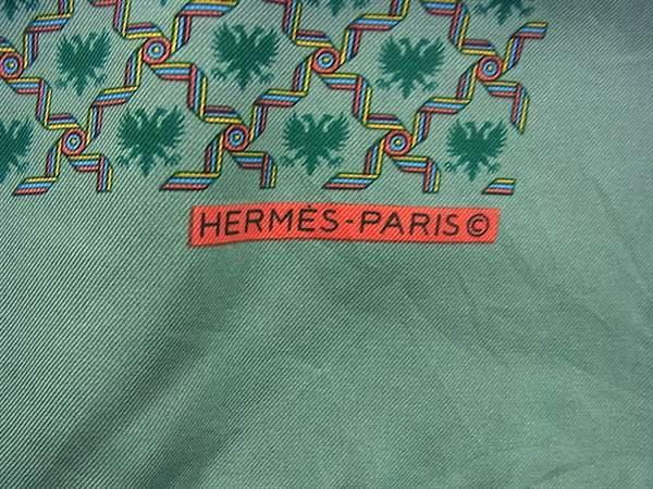 HERMES エルメス ハンカチーフ ポケットチーフ カレ42 マルチカラー シルク100% ユニセックス 総柄 プチカレ ガヴロッシュ 美品