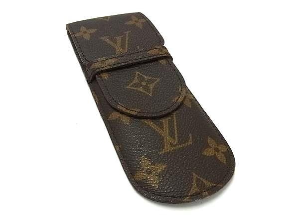 LOUIS VUITTON ルイヴィトン ペンケース エテュイ スティロ M62990 ブラウン モノグラム ユニセックス 美品