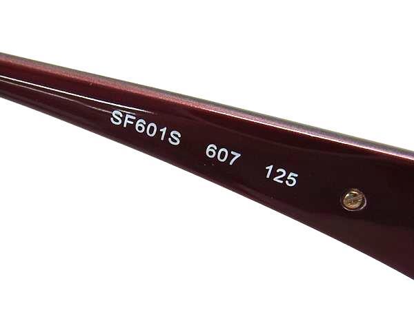 Salvatore Ferragamo フェラガモ サングラス ダブルガンチーニ SF601S レッド ボルドーグラデーション プラスチック レディース ゴールド金具 美品