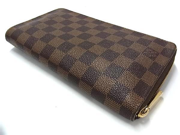 LOUIS VUITTON ルイヴィトン 長財布 ジッピー オーガナイザー N60003 エベヌ（ブラウン） ダミエ メンズ ラウンドファスナー 二つ折り ゴールド金具