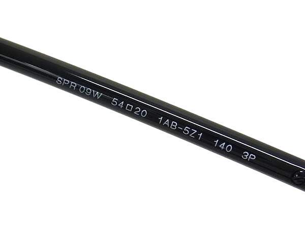 PRADA プラダ サングラス SPR 09W ブラック ゴールド クリアブルー プラスチック ユニセックス 美品