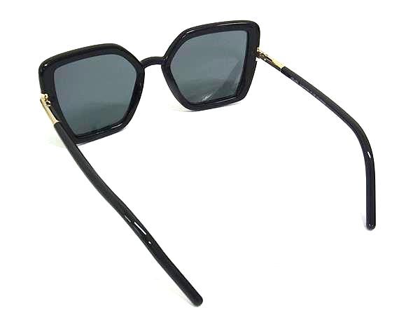 PRADA プラダ サングラス SPR 09W ブラック ゴールド クリアブルー プラスチック ユニセックス 美品