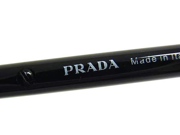 PRADA プラダ サングラス SPR 09W ブラック ゴールド クリアブルー プラスチック ユニセックス 美品