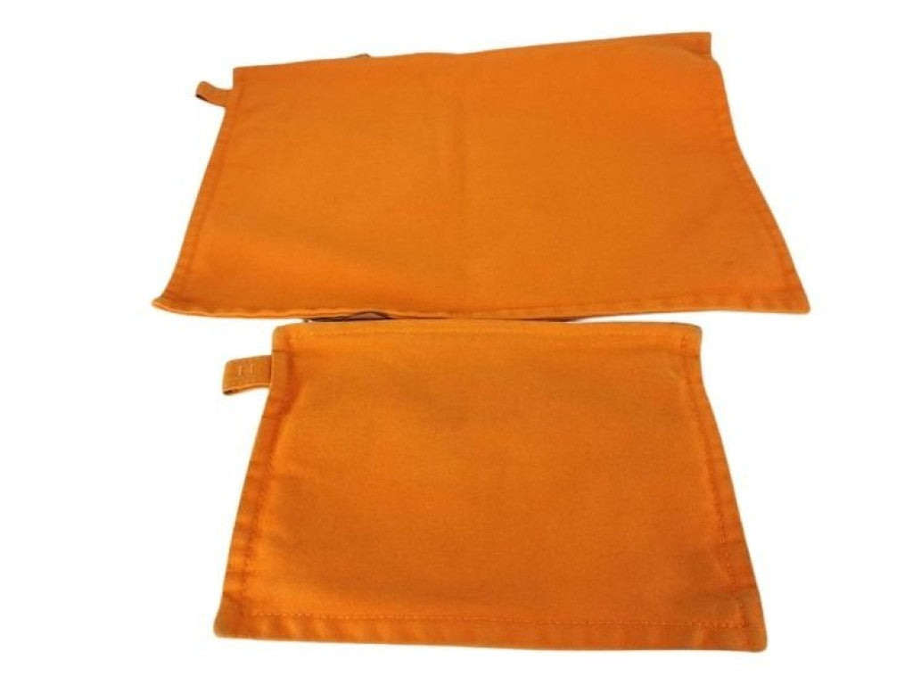 HERMES エルメス ポーチ ボラボラ オレンジ系 キャンバス ユニセックス 美品
