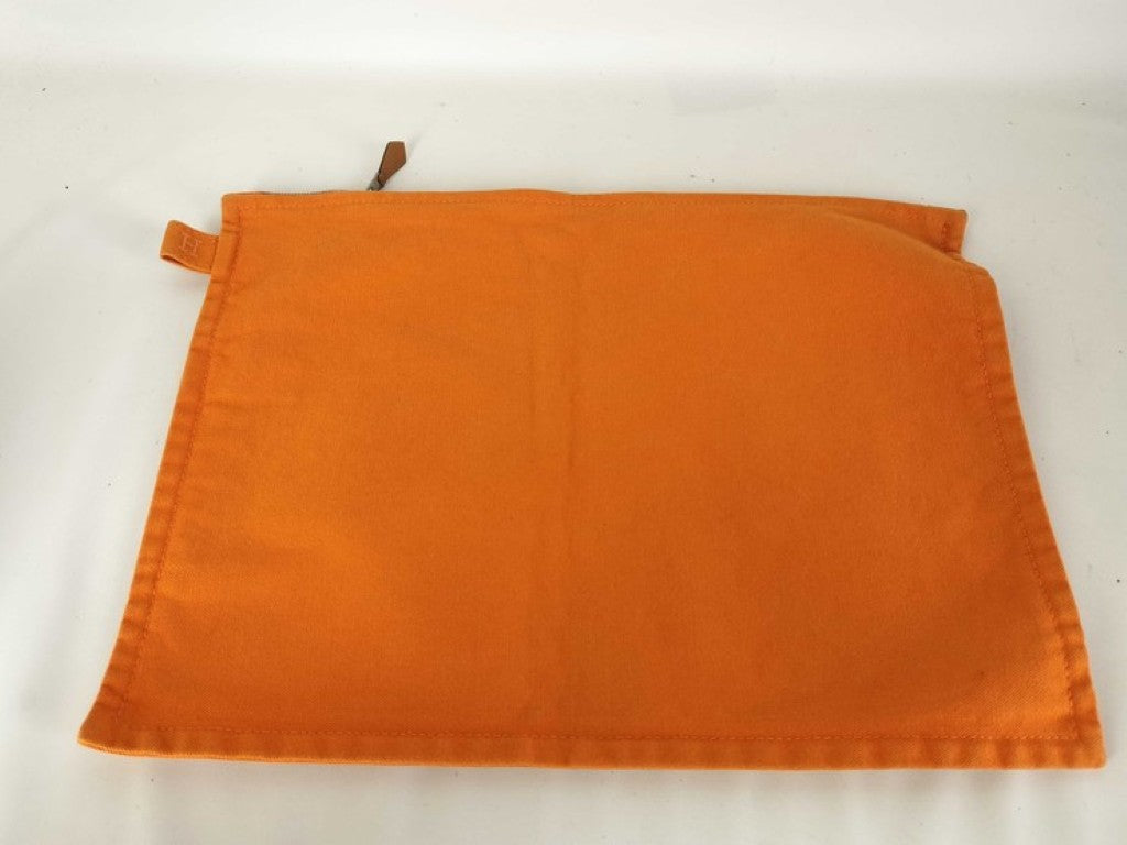 HERMES エルメス ポーチ ボラボラ オレンジ系 キャンバス ユニセックス 美品