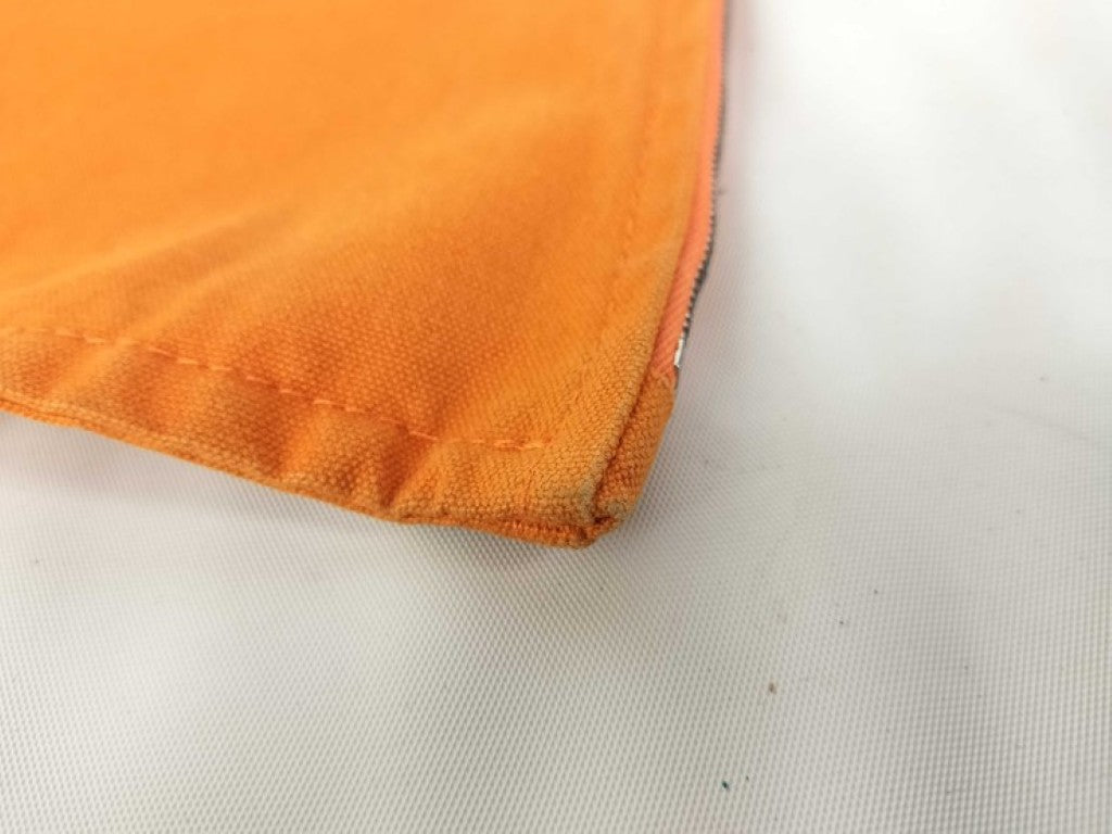 HERMES エルメス ポーチ ボラボラ オレンジ系 キャンバス ユニセックス 美品
