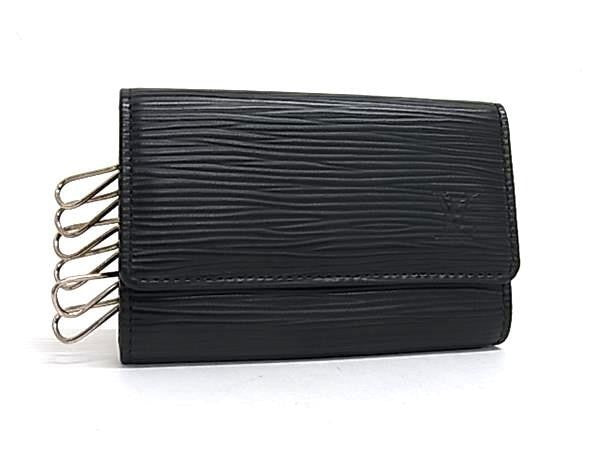 LOUIS VUITTON ルイヴィトン キーケース ミュルティクレ6 M63812 ノワール(ブラック)系 エピ ユニセックス 6連 シルバー金具 美品