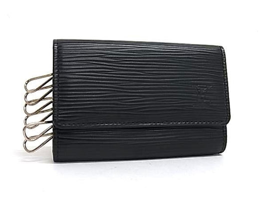 LOUIS VUITTON ルイヴィトン キーケース ミュルティクレ6 M63812 ノワール(ブラック)系 エピ ユニセックス 6連 シルバー金具 美品