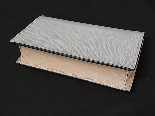 MARNI マルニ カードケース PFM0T05U21LV520 グレー×レッド系 レザー レディース 美品