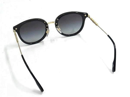BURBERRY バーバリー サングラス B 4398-D ブラック系×ゴールド系×レンズ ブラックグラデーション系 ユニセックス ロゴ ボストンシェイプ 美品