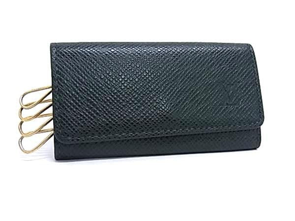 LOUIS VUITTON ルイヴィトン キーケース ミュルティクレ4 M30524 エピセア(グリーン)系 タイガ メンズ 4連 ゴールド金具 美品