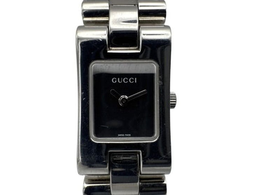 GUCCI グッチ 腕時計 2305L ブラック シルバー系 ステンレス レディース 美品