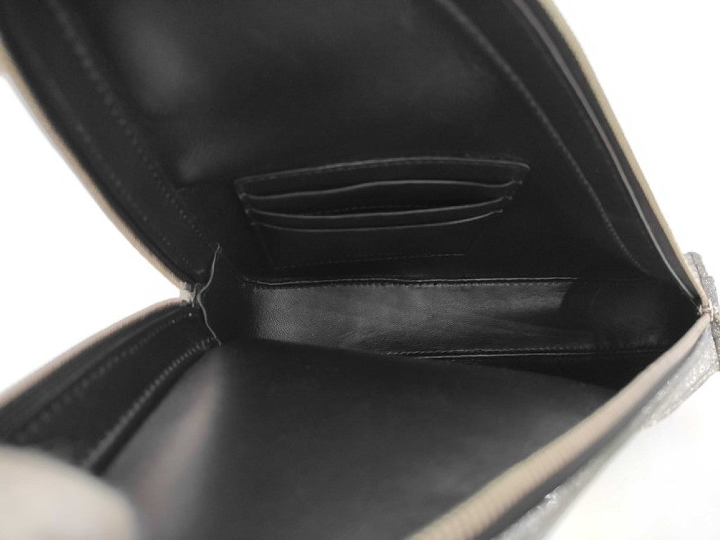 BALENCIAGA バレンシアガ クラッチバッグ トライアングル グリッター 476976 シルバー系 レザー レディース ラメ セカンドバッグ 美品