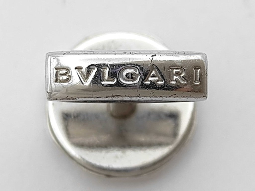 BVLGARI ブルガリ カフス オクト ブラック シルバー系 AG925 カーボン メンズ カフリンクス