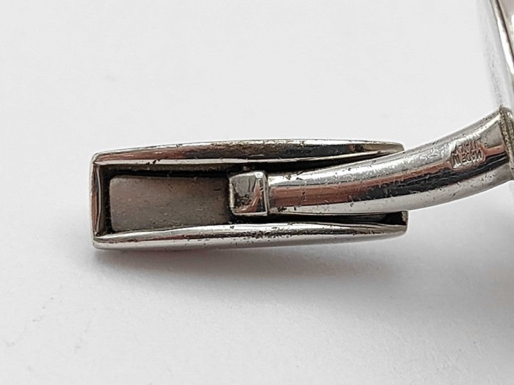 BVLGARI ブルガリ カフス オクト ブラック シルバー系 AG925 カーボン メンズ カフリンクス