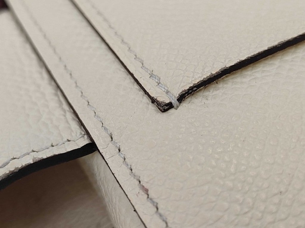 HERMES エルメス フォンケース ウェイ ナタ ルージュセリエ ジョーヌナプル（ホワイト系 ブラウン系 イエロー系） ヴォーエプソン レディース ゴールド金具 美品