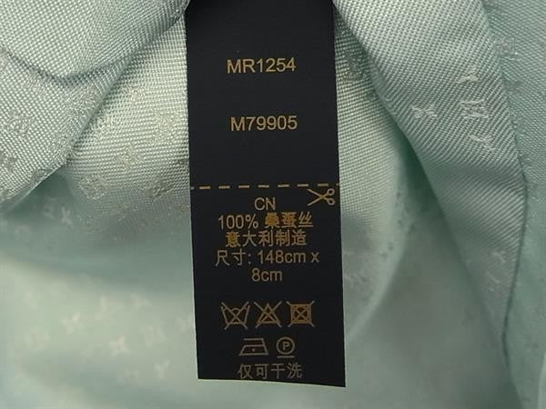 LOUIS VUITTON ルイヴィトン ネクタイ クラヴァット・モノグラム ダミエ M79905 ライトブルー系 シルク100% メンズ 美品