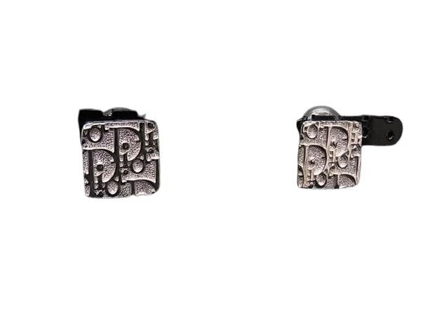 ChristianDior ディオール イヤリング トロッター スクエア イヤリング シルバー系 メタル レディース 美品