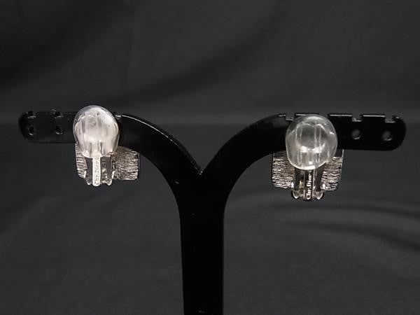 ChristianDior ディオール イヤリング トロッター スクエア イヤリング シルバー系 メタル レディース 美品