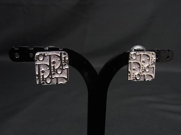 ChristianDior ディオール イヤリング トロッター スクエア イヤリング シルバー系 メタル レディース 美品