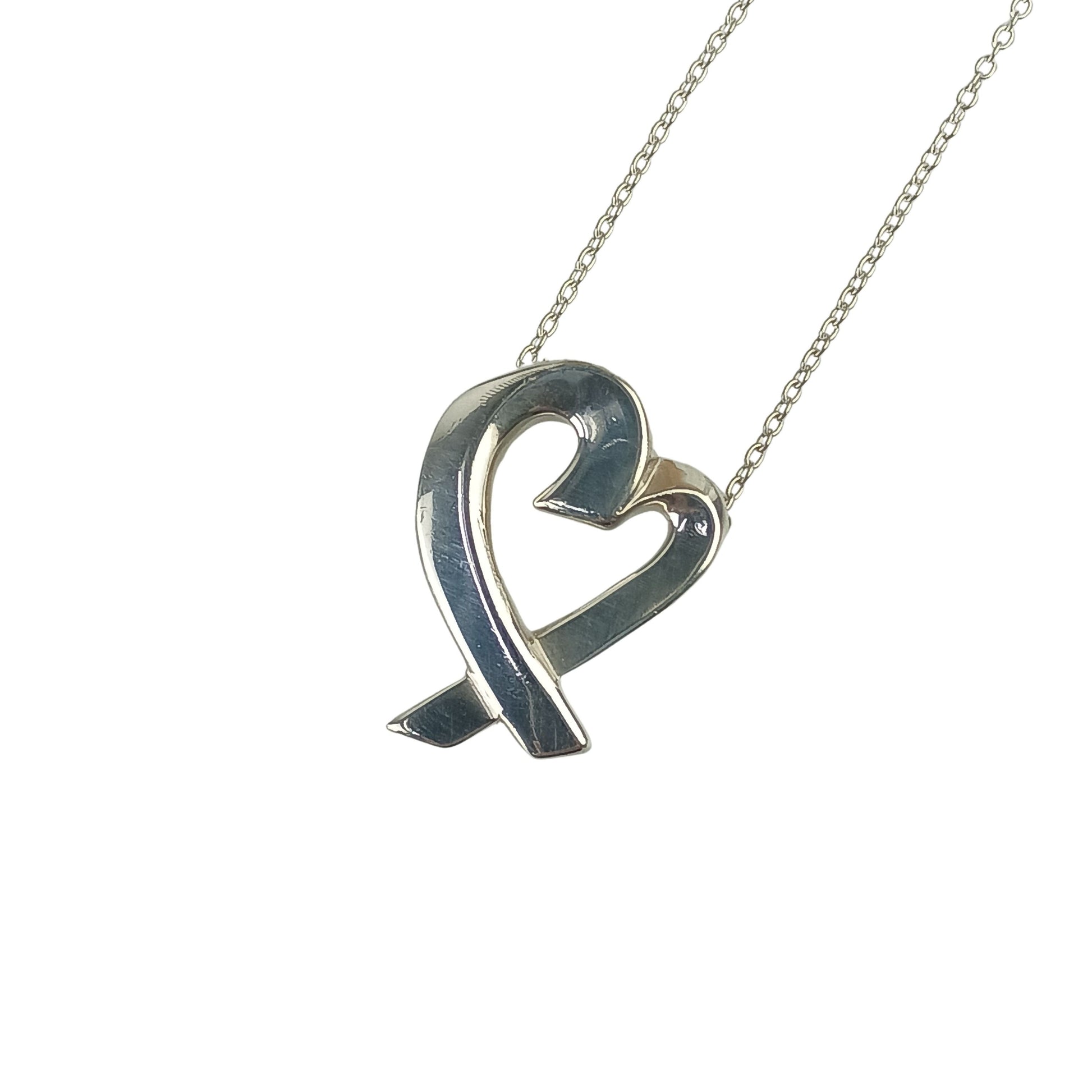 TIFFANY＆Co ティファニー ネックレス パロマピカソ ラビングハート ビッグ シルバー系 SV925 レディース 美品
