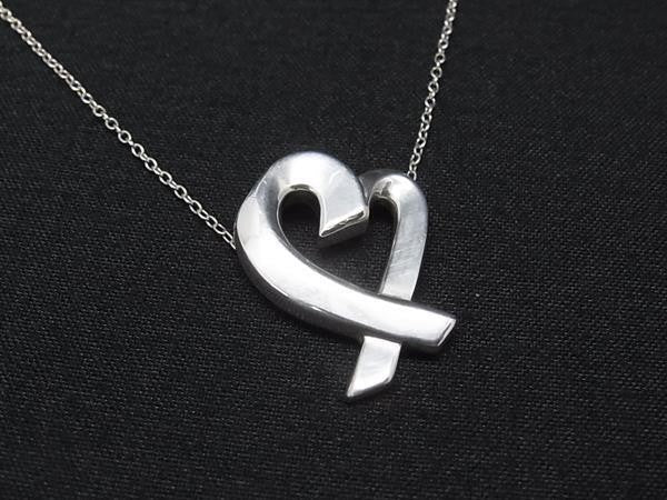 TIFFANY＆Co ティファニー ネックレス パロマピカソ ラビングハート ビッグ シルバー系 SV925 レディース 美品