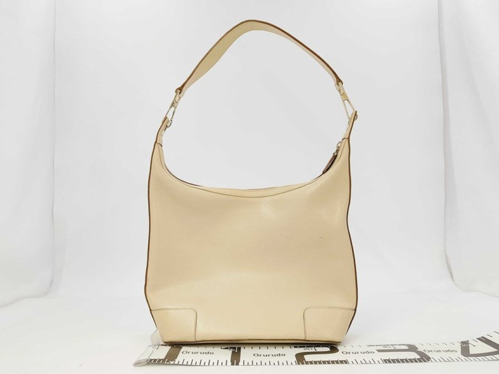 GUCCI グッチ ショルダーバッグ 001 4204 ベージュ系 レザー レディース ワンハンドル 美品